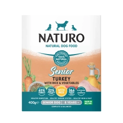 Naturo Senior Indyk z ryżem tacka 400g